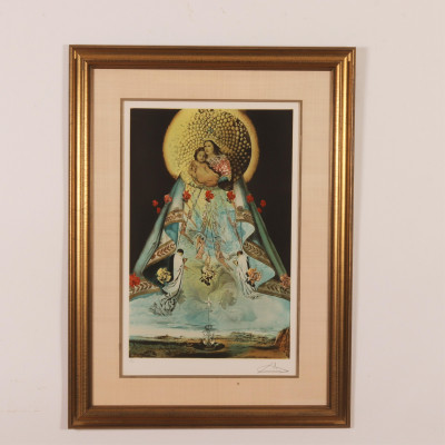 Salvador Dali Virgin of Guadalupe hand signed