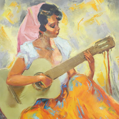 Van Cleef Woman with Guitar