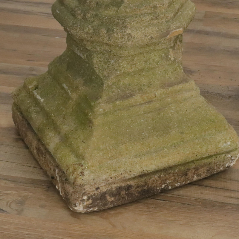 Marble Capitol Supports Cement Pedestal