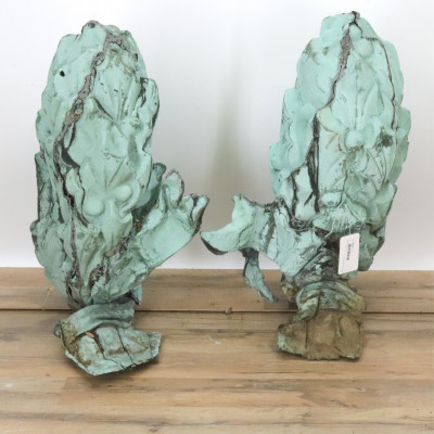 Image for Lot Pair 19th C Copper Building Finials