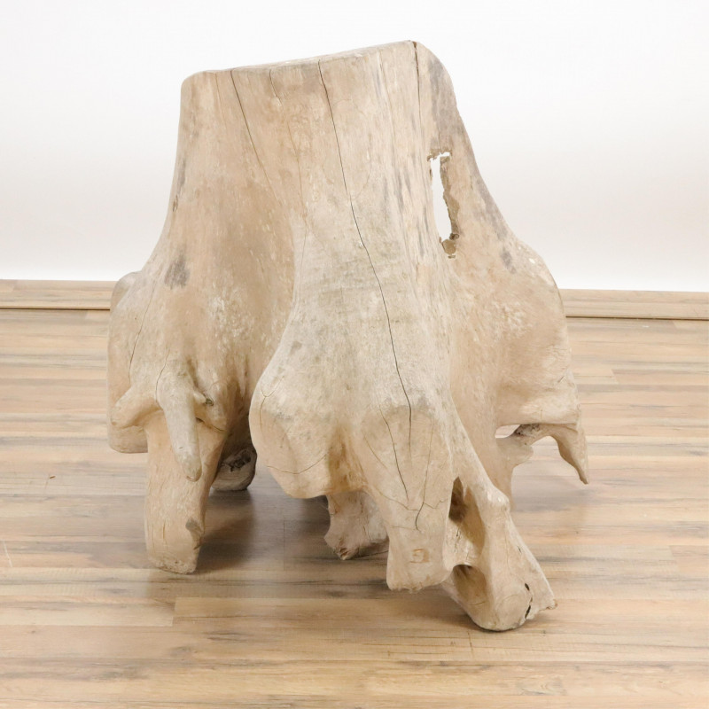 Studio Craft Carved And Shaped Stump Chair