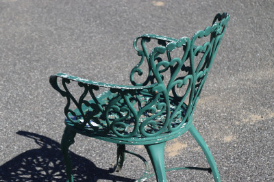 Seven Vintage Cast Aluminum Outdoor Chairs