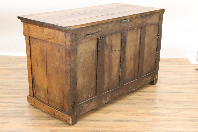 18th C Continental Burlwood Four Drawer Low Chest