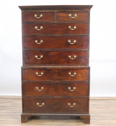 Image for Lot George III Mahogany Chest on Chest 18th C
