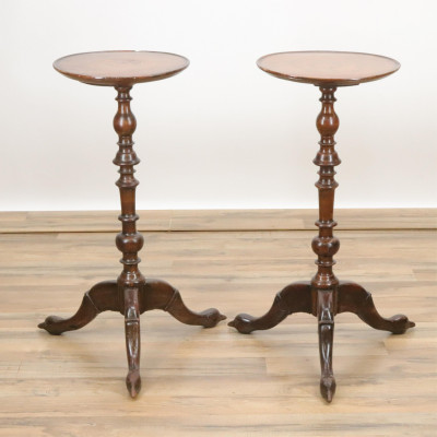Image for Lot Pair of George III Style Mahogany Plant Stands