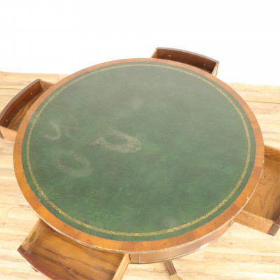 Late George III Style Mahogany Drum Table Schon