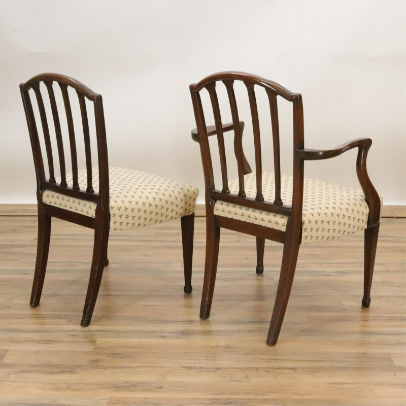 Set of 8 Late George III Mahogany Dining Chairs
