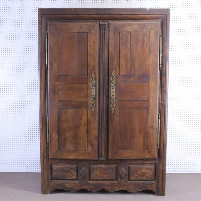 Image for Lot 19th C French Provincial Armoire/Linen Press