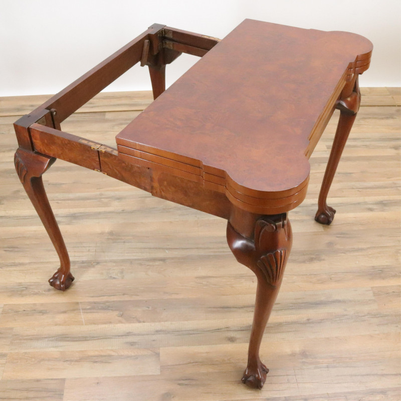 Chippendale Style Mahogany Inlaid Games Table