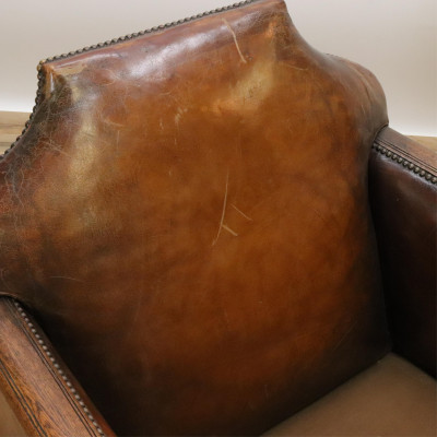 English Victorian Leather Club Chair
