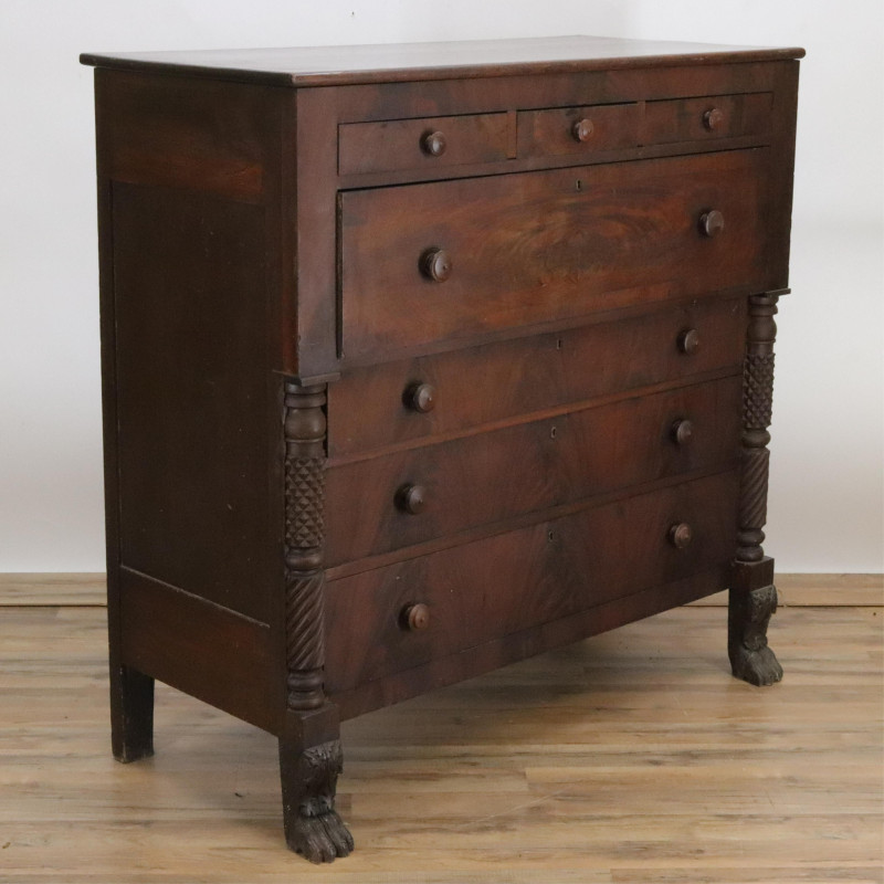 19C Chest Of Drawers Hairy Paw Feet