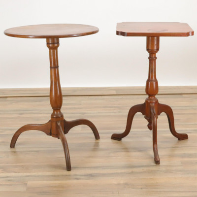 Image for Lot Two Candlestands One Shaker Form