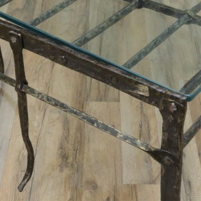 19th C Fireplace Grate as Cocktail Table