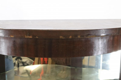 Mahogany Curved Glass Display Cabinet