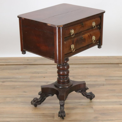 Image for Lot 19/20C Two Drawer Pedestal Work Table