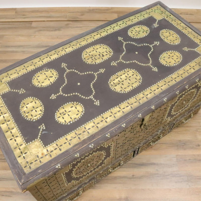 Moroccan Style Dowry Chest glass top