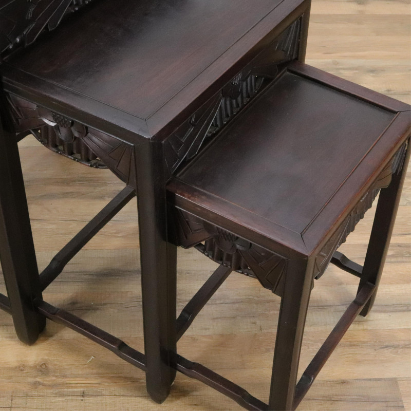 Nest of 4 Chinese Hardwood Tables