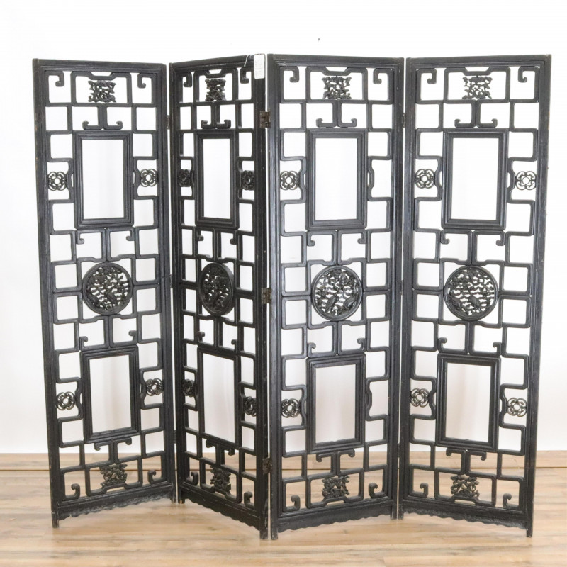 Chinese Carved Wooden Room Screen