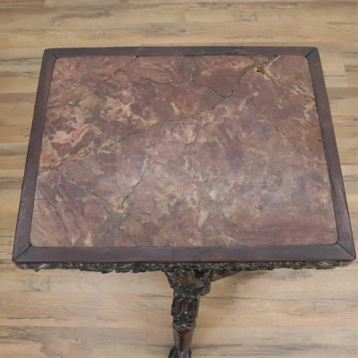 Chinese Dragon Carved Tripod Table