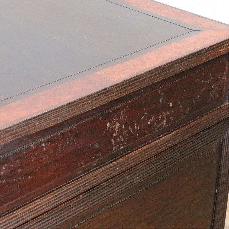 Campaign Style Chinese Rosewood Partners Desk