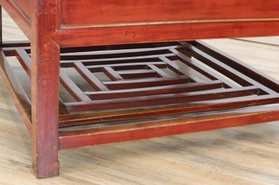 Chinese Scarlet Lacquer Camphor Coffee Table
