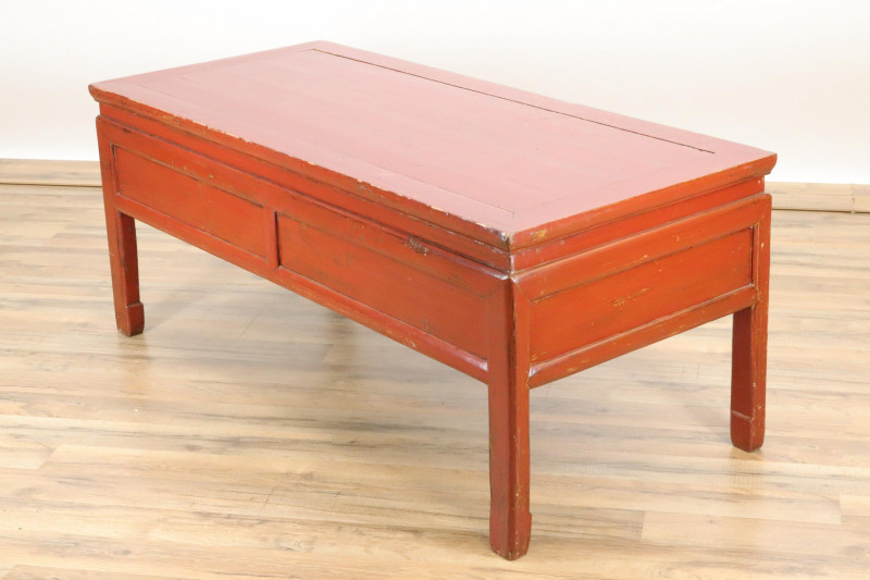 Chinese Scarlet Lacquer Coffee Table