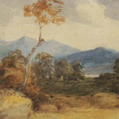 19th C British Watercolor Landscape