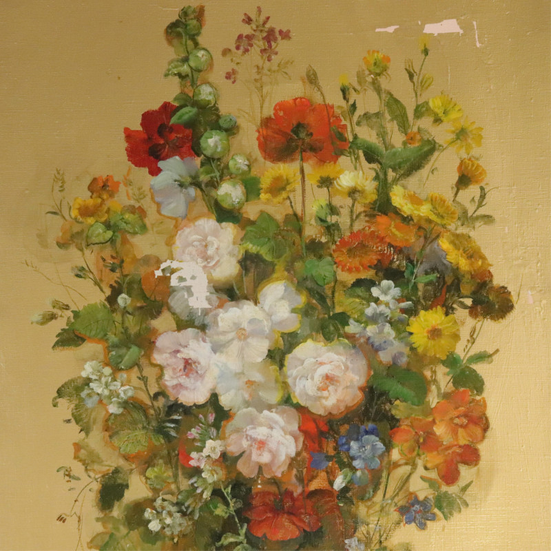 Josef Konecny Flowers on Gold