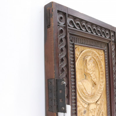 19C Renaissance Style Carved Wood Door