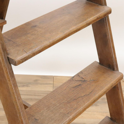 Triangular Fixed Position Wood Library Ladder