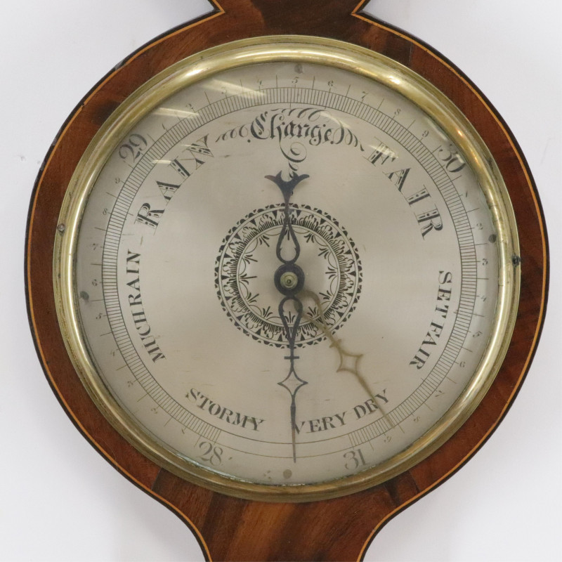 Regency Inlaid Mahogany Barometer Barton