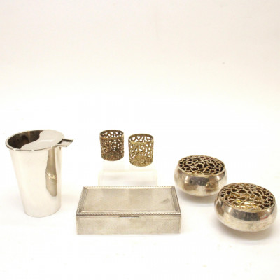 Image for Lot Group of Sterling Silver Table Objects