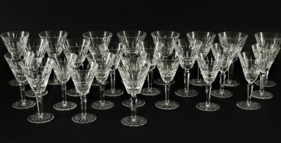 Image for Lot Set of 25 Waterford Crystal Wine Glasses
