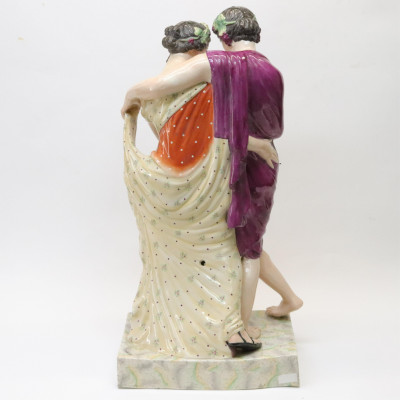 Large Pearlware Bacchus And Ariande Figure