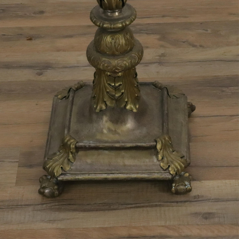 Renaissance Revival Brass Iron Floor Lamp