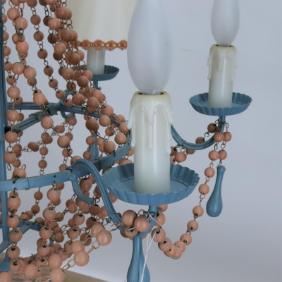 NeoClassical Style Coral Green Chandelier