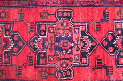 Semi Antique Wool Iranian Runner Rug