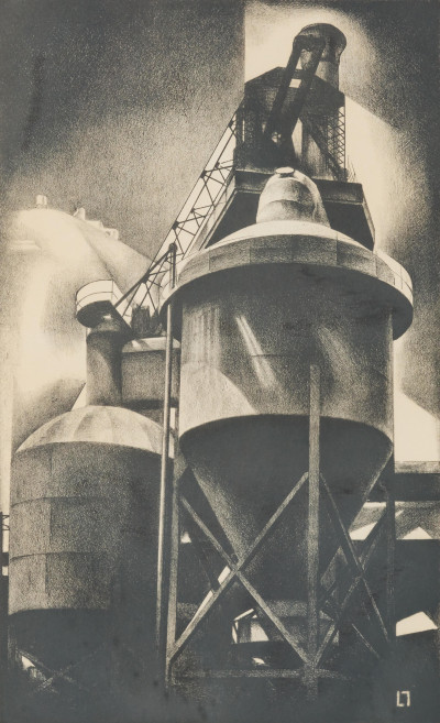 Image for Lot Louis Lozowick - Tanks #2 (Steel Plant)