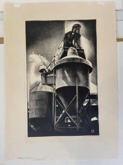 Louis Lozowick - Tanks #2 (Steel Plant)