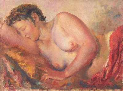 Image for Lot Clara Klinghoffer - Elly, Nude on a Couch
