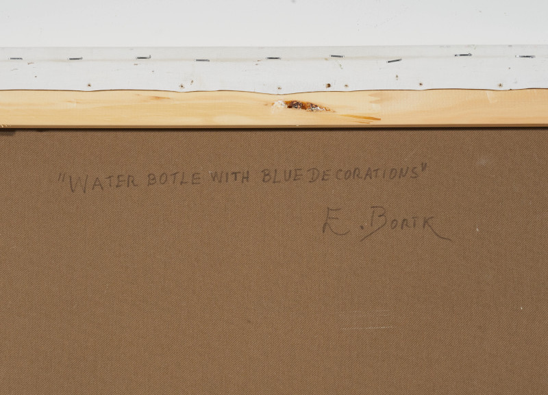 Eduardo Bortk - Water bottle with Blue Decorations