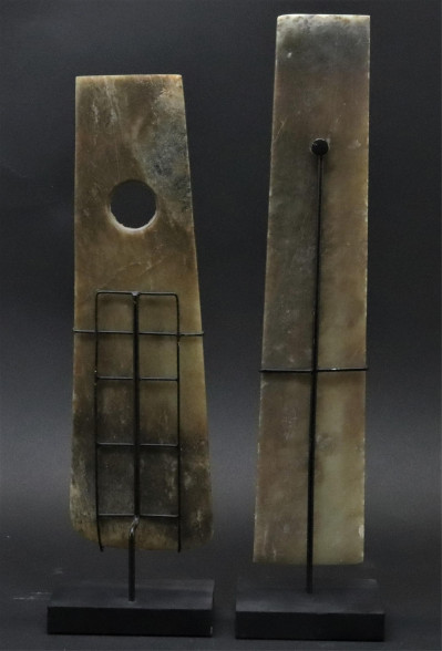 Set of Two Longshan Style Jade Blades