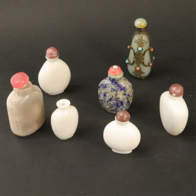 Image for Lot Collection of Seven Stone Snuff Bottles