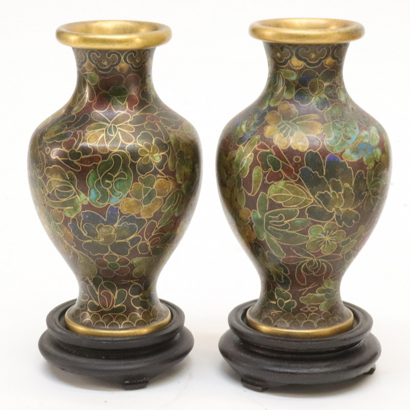 Four Chinese Cloisonne Vases