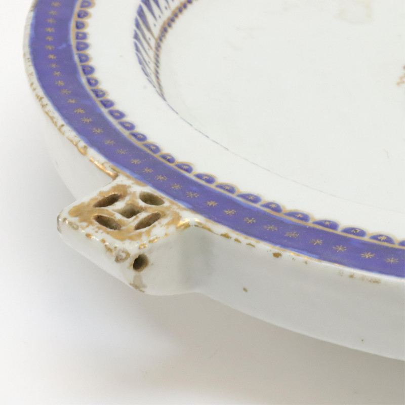 Chinese Export Porcelain Armorial Warming Plate