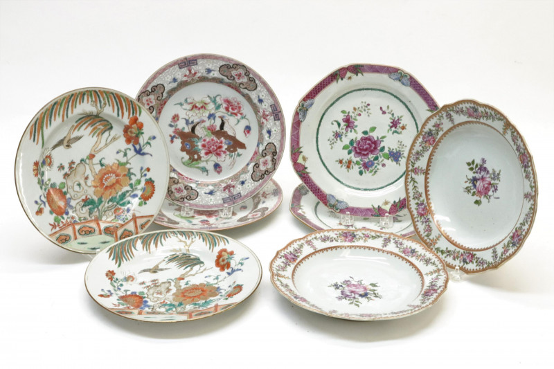 Collection of 8 Chinese Export Plates