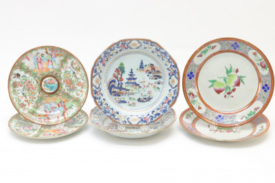 Three Pairs of Chinese Export Porcelain