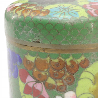 Group of Five Cloisonne Containers