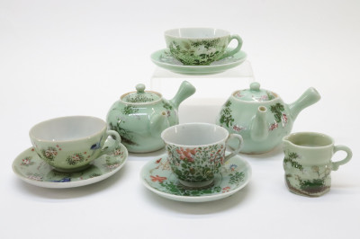 Collection of Japanese Celadon Tea Wares