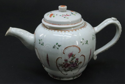 Three Chinese Export Porcelain Teapots 18/19th C